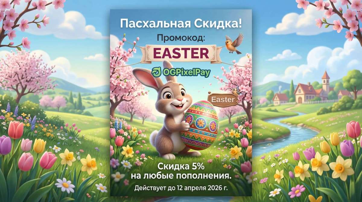 🥚Пасхальный промокод со скидкой 5%